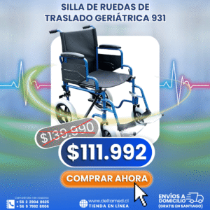 Silla de Ruedas De Traslado Geriátrica 931 - Deltamed