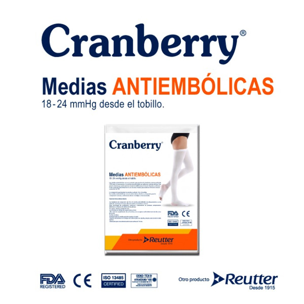 Medias Antiembolicas De Compresion - Cranberry Talla XL