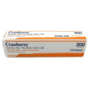 Gasa no tejida 5x5 No Estéril Cranberry