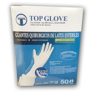 Guantes estéril 50 pares con polvo Top glove