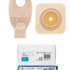 Pack 10 bolsas transparentes y 10 placas ostomía Natura 70 mm Convatec