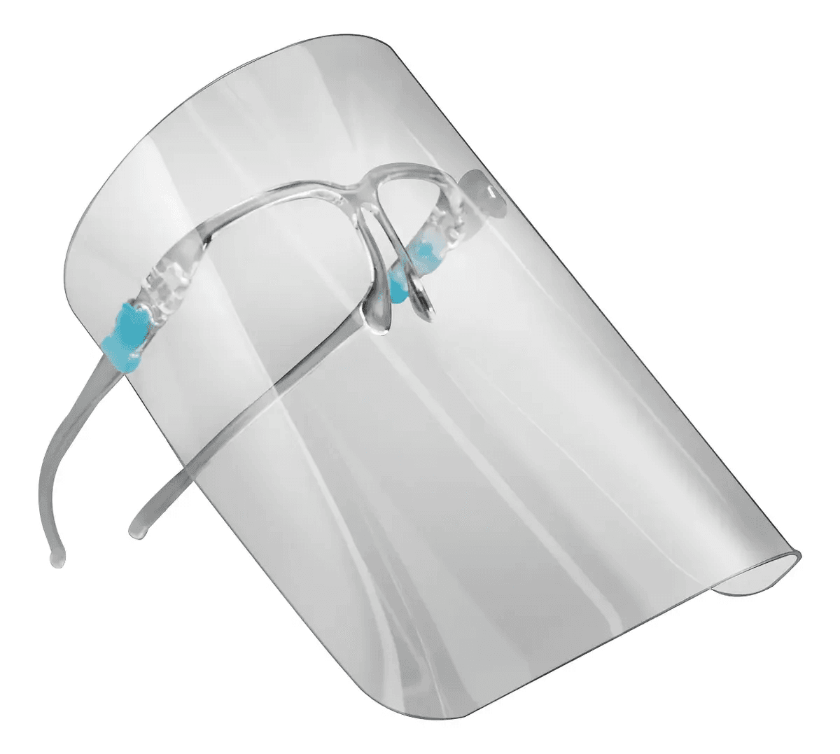 Escudo protector facial transparente
